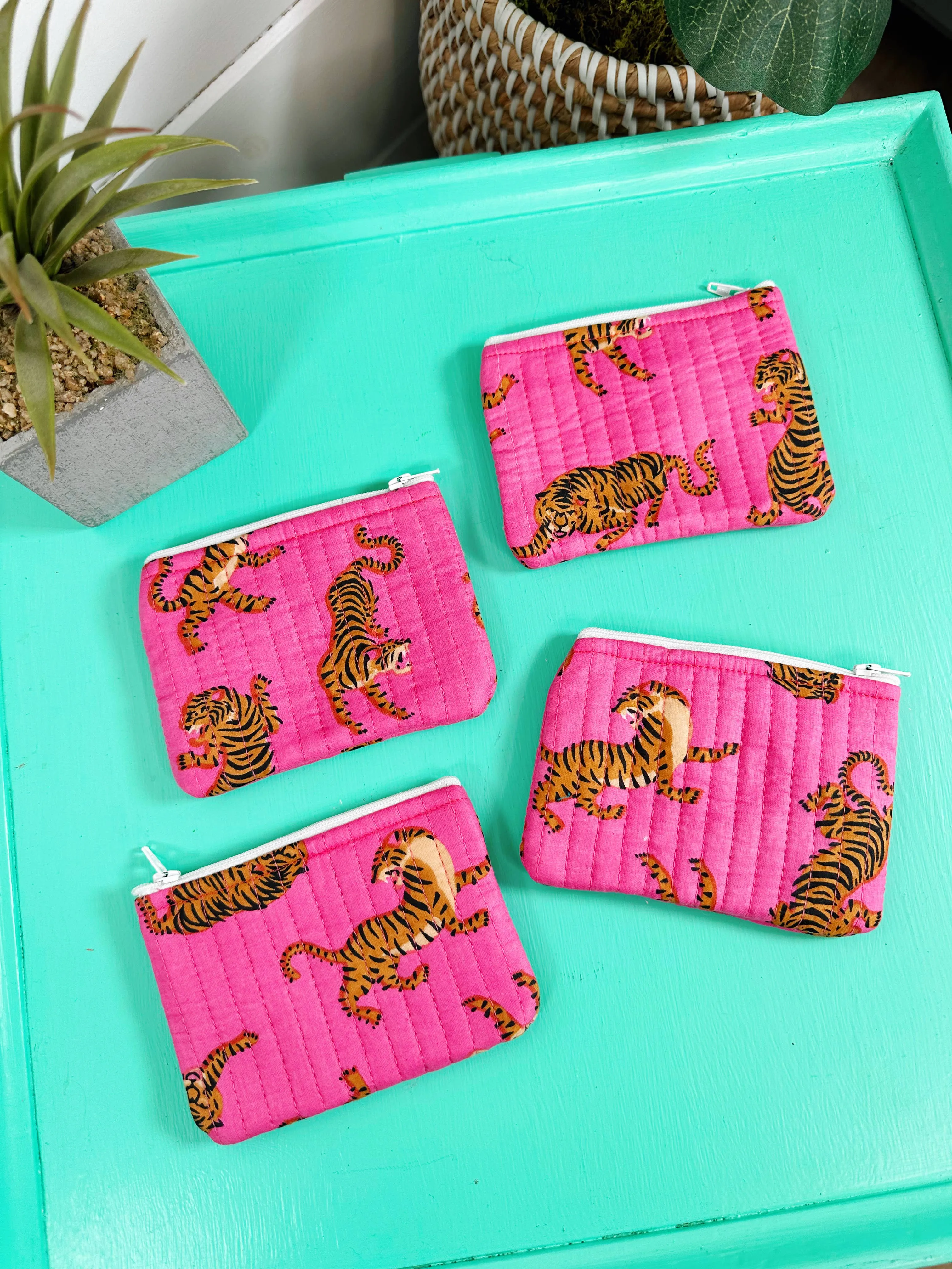 Pink Tigers Coin Purse