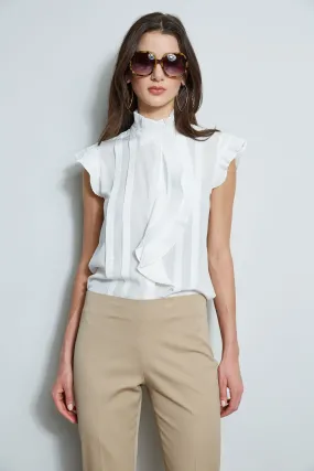 Pleated Flutter Silk Shirt