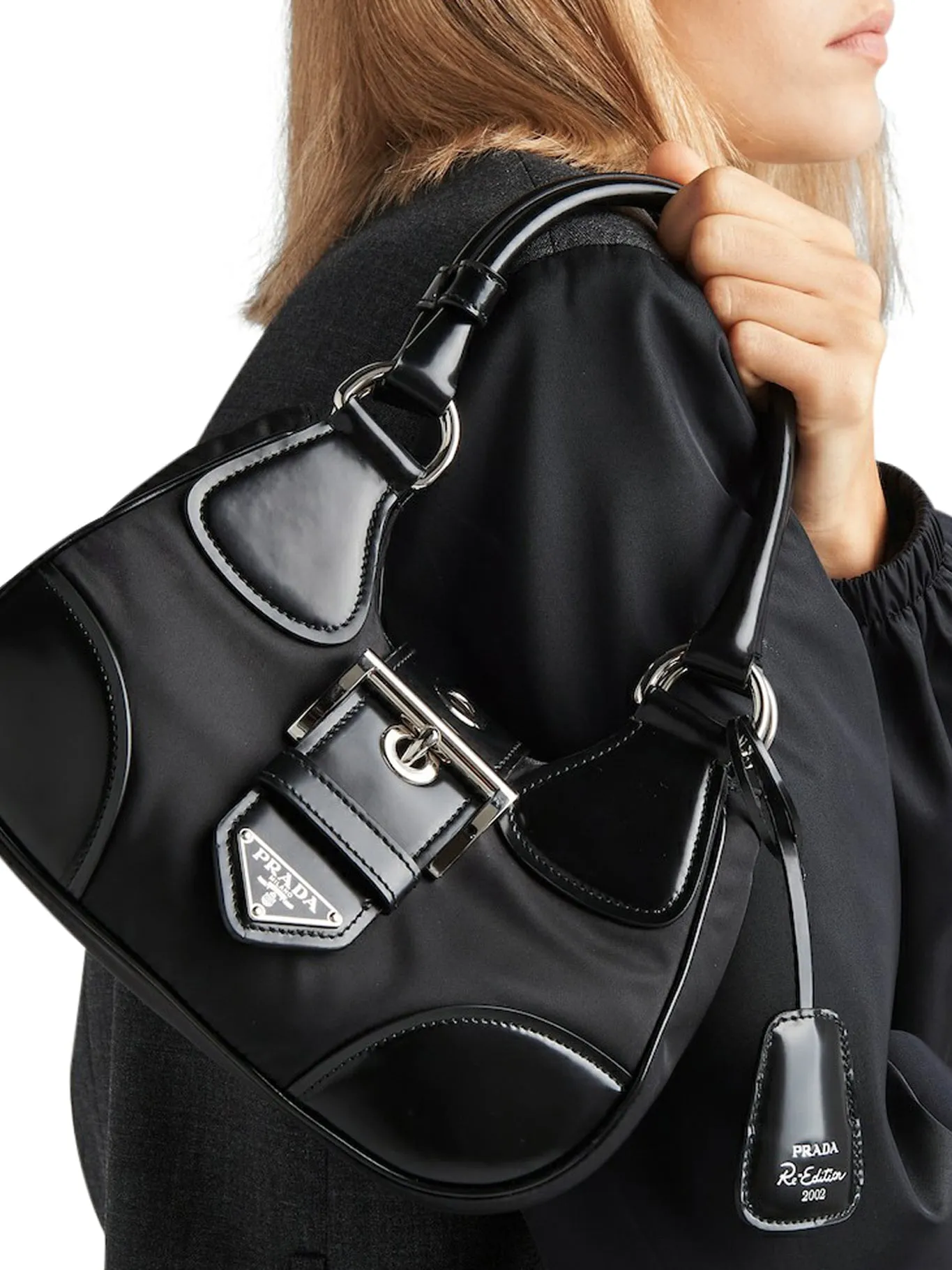 Prada Moon bag in Re-Nylon and leather