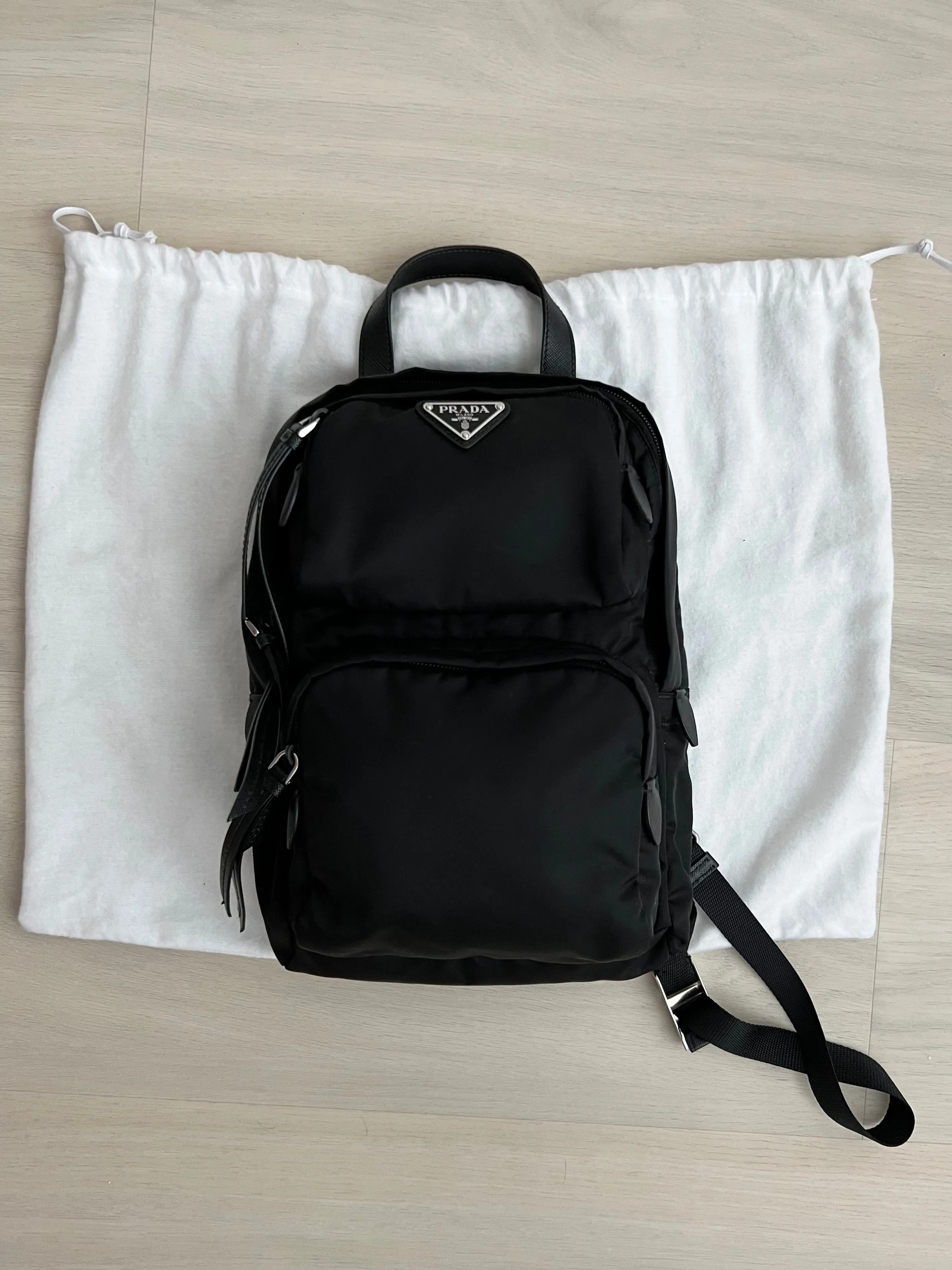 Prada One Sided Shoulder Backpack