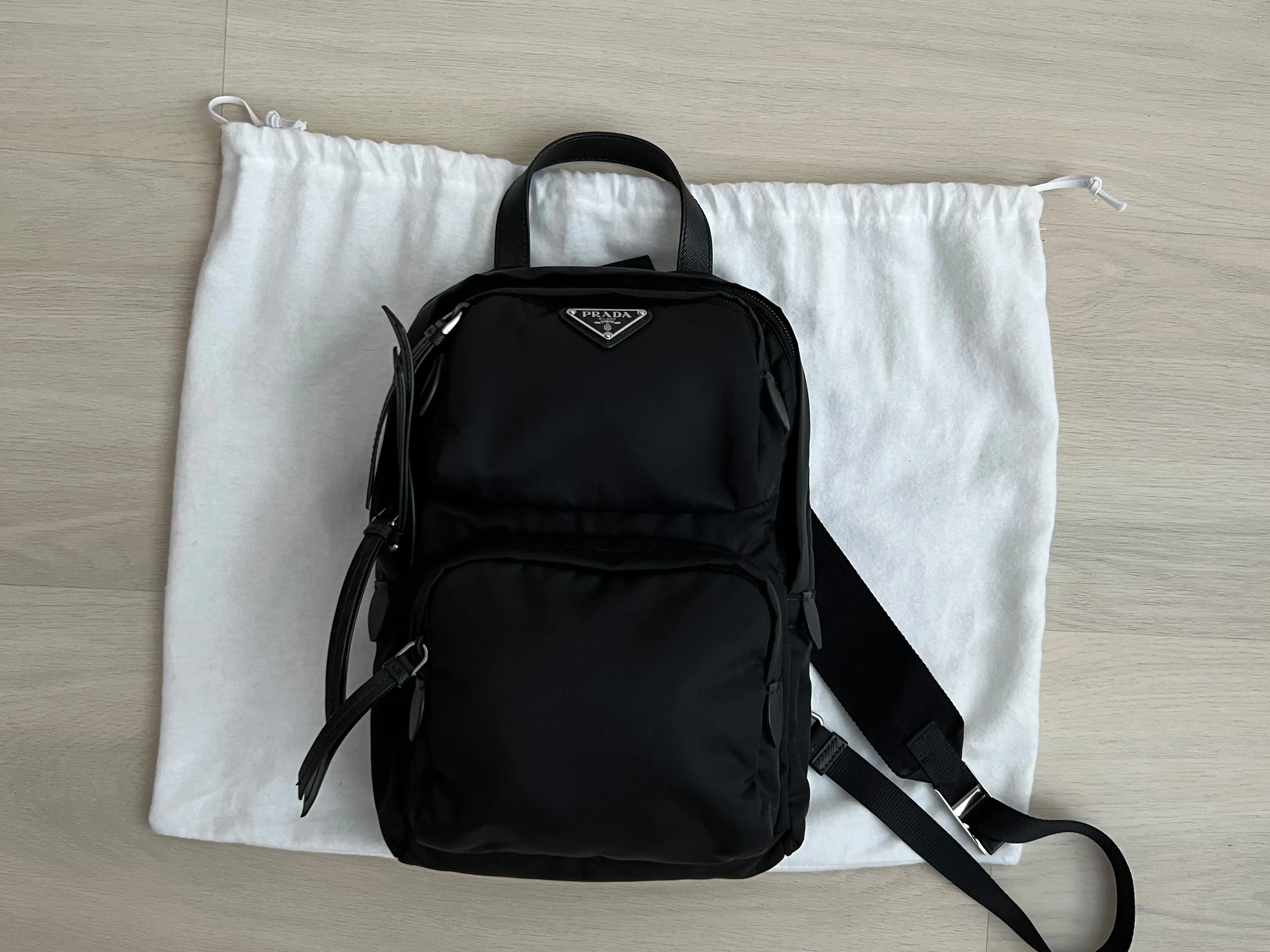 Prada One Sided Shoulder Backpack