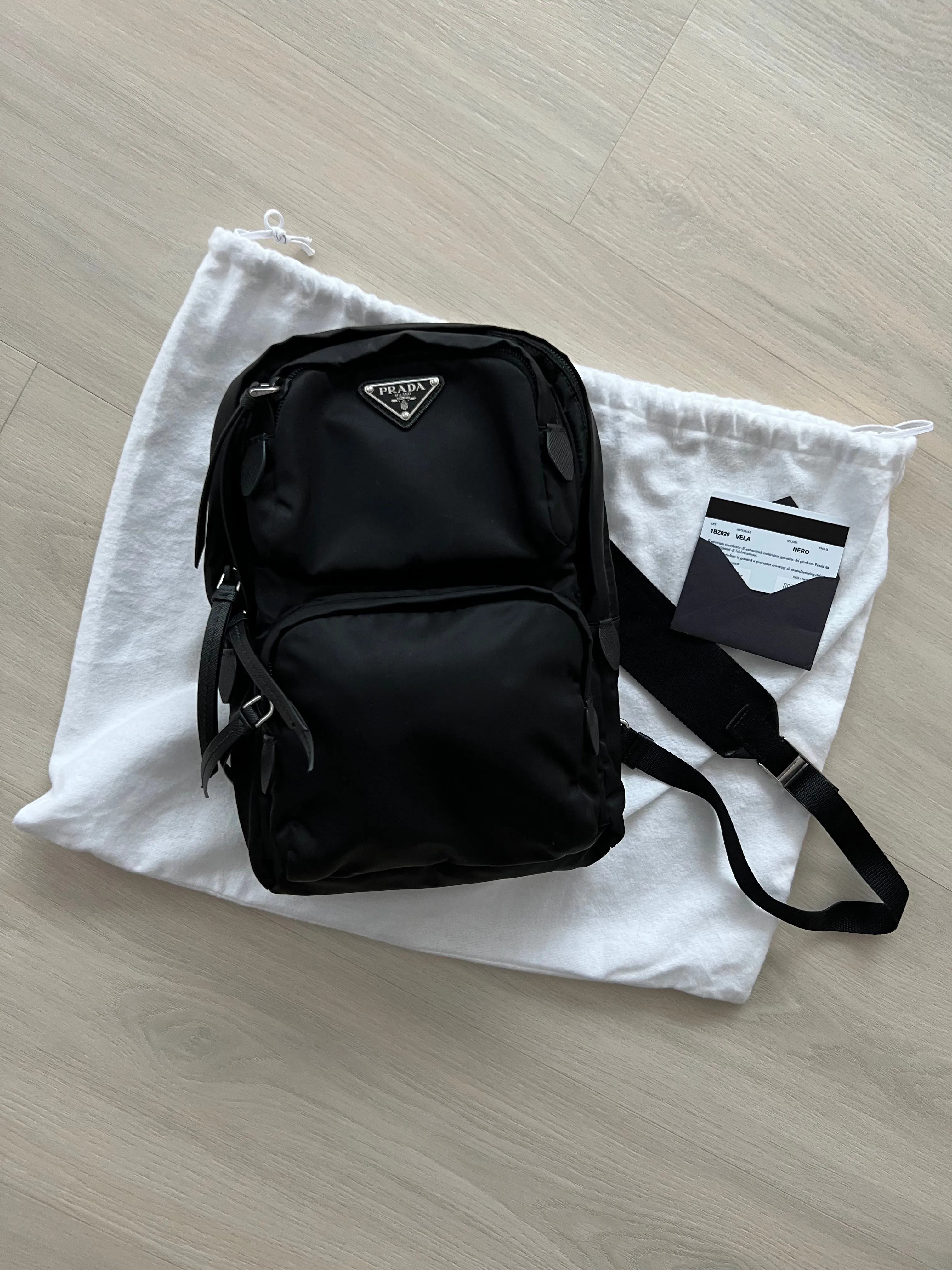 Prada One Sided Shoulder Backpack