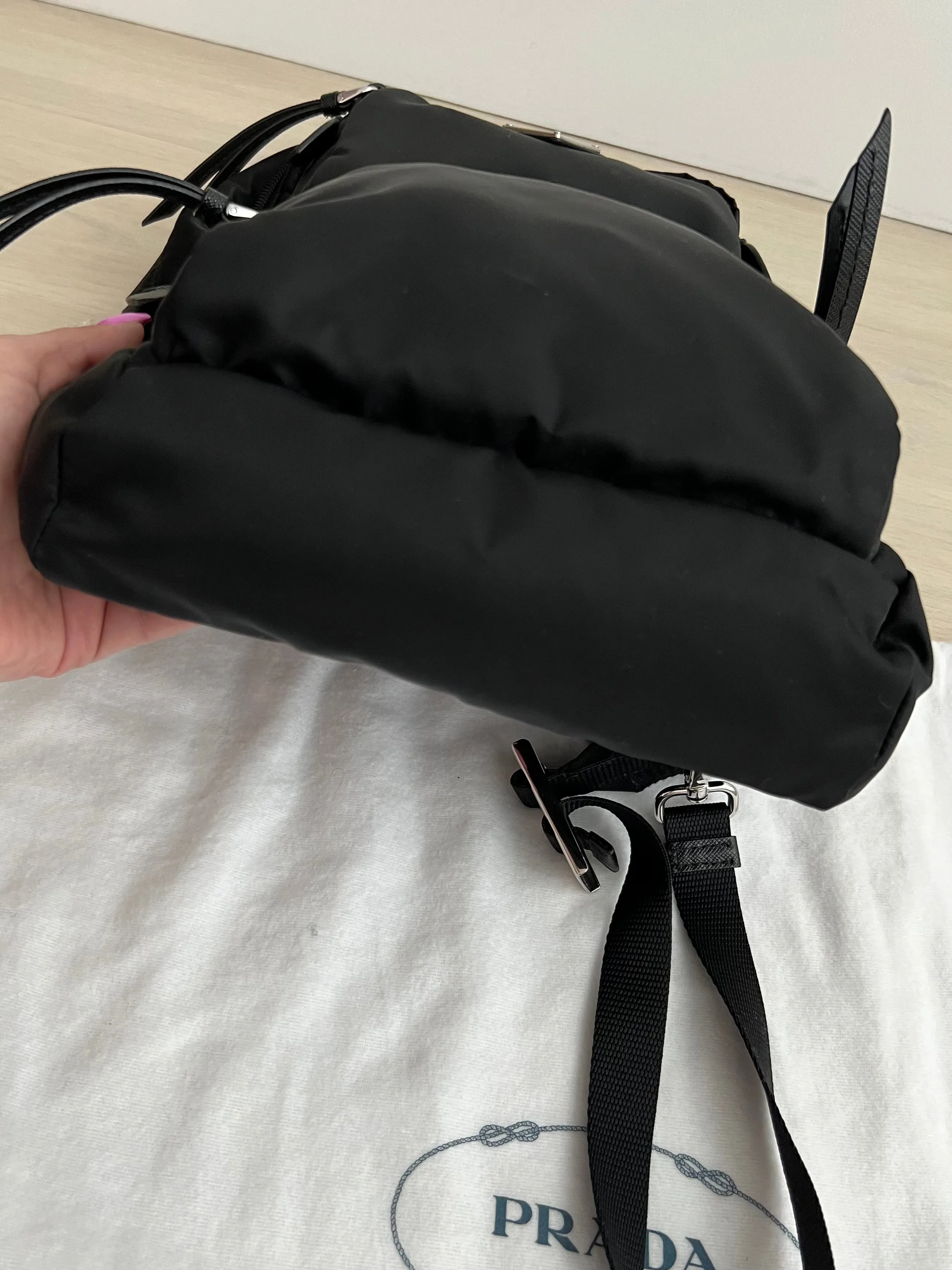 Prada One Sided Shoulder Backpack