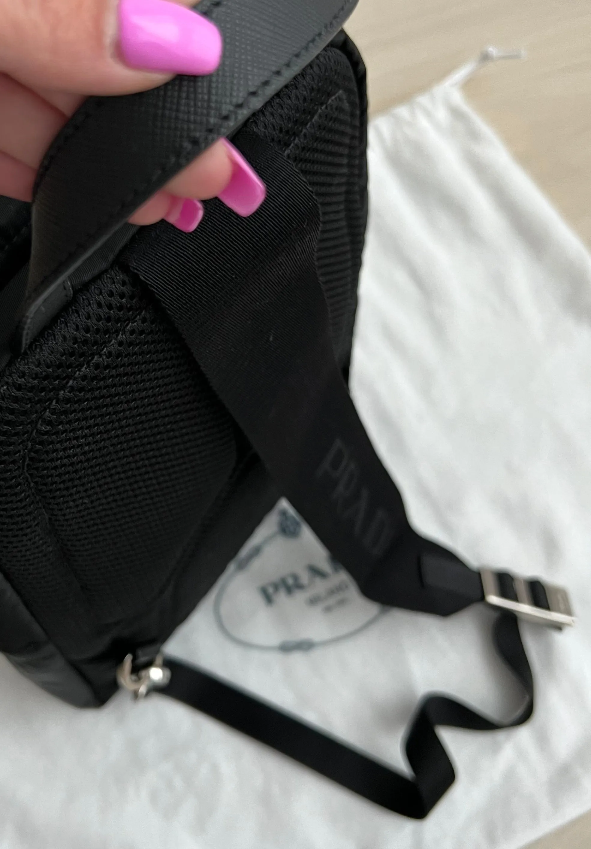 Prada One Sided Shoulder Backpack