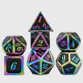 Prismatic Metal Polyhedral Dice Set