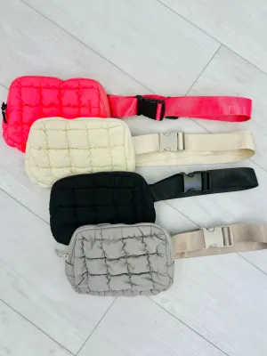 Quilted Belt Bag- Multiple Colors!