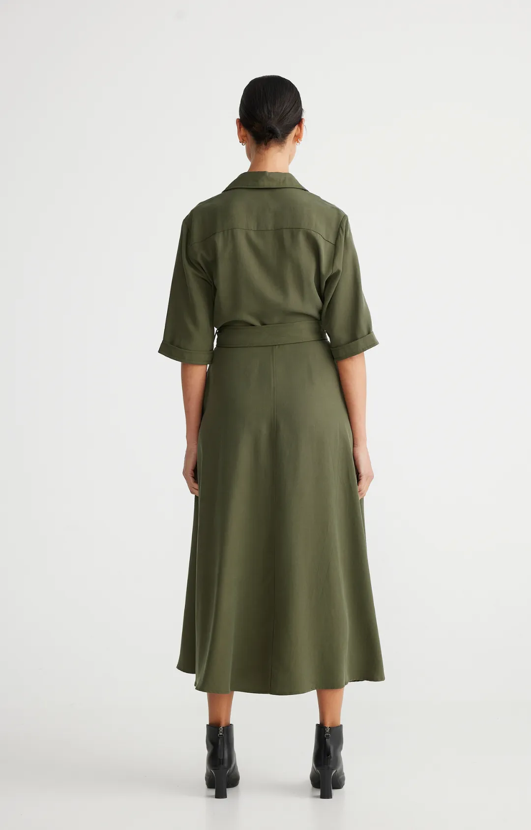 Rossellini Dress - Deep Moss