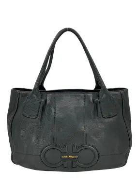 Salvatore Ferragamo Leather Izzie Gancini Large Tote