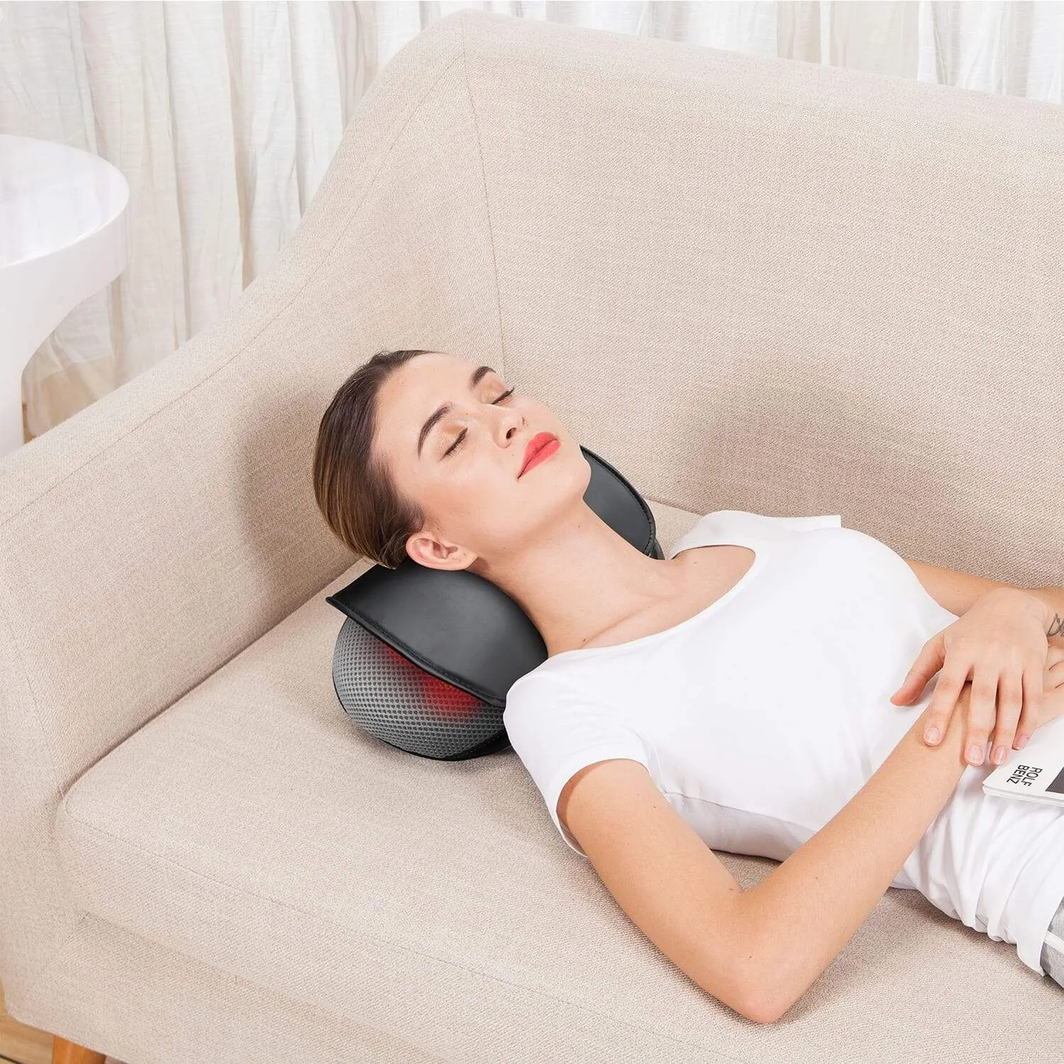 Shiatsu Kneading Electric Back Massage Pillow with Heat - 618N