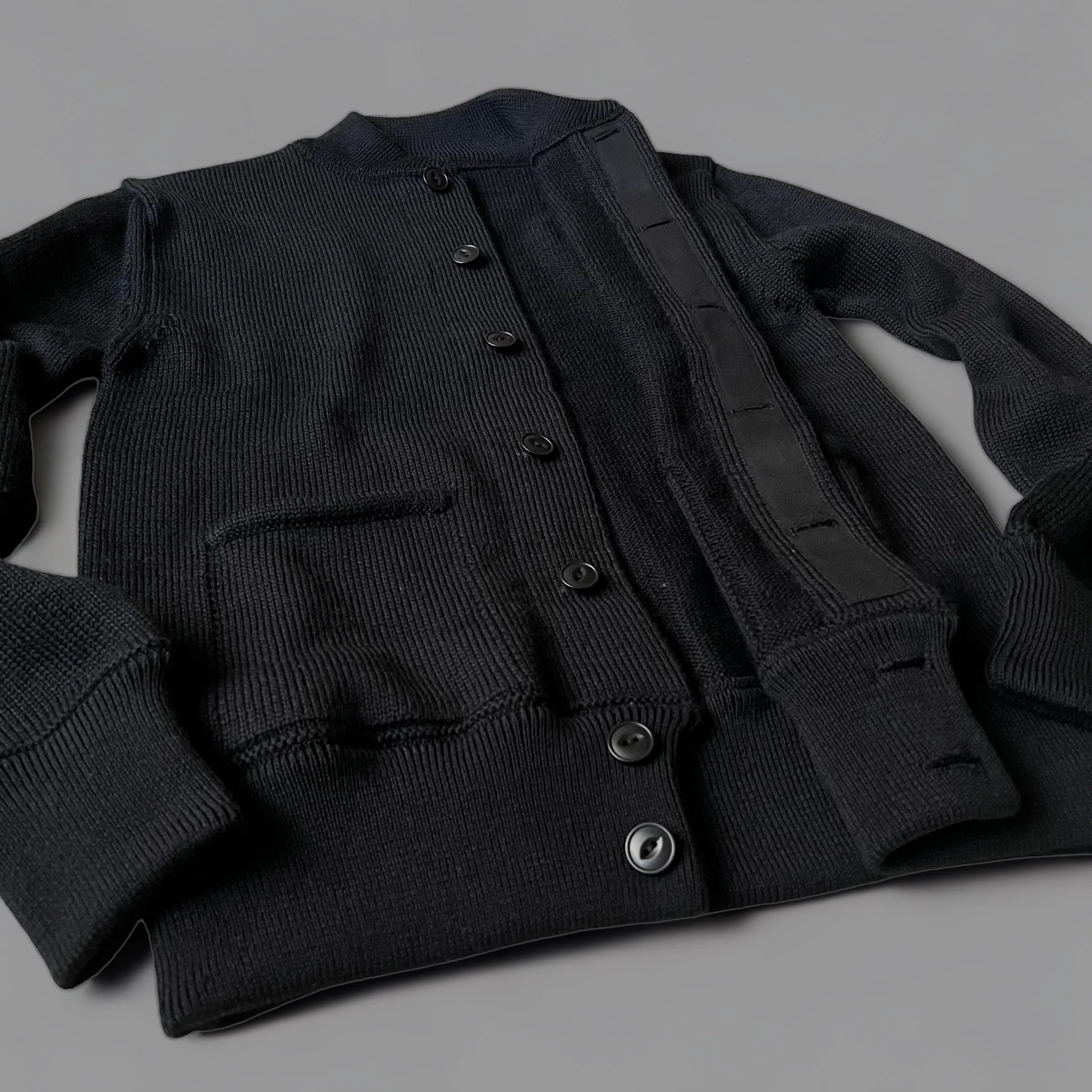 2 Black Cardigan Brig - Optimize and return the product title to English, requiring modifiers.