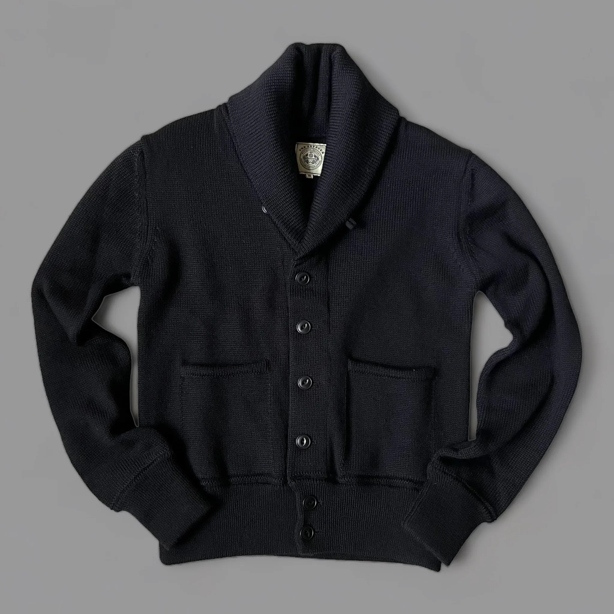 Black New Voyager Cardigan - Optimized eCommerce Product Title