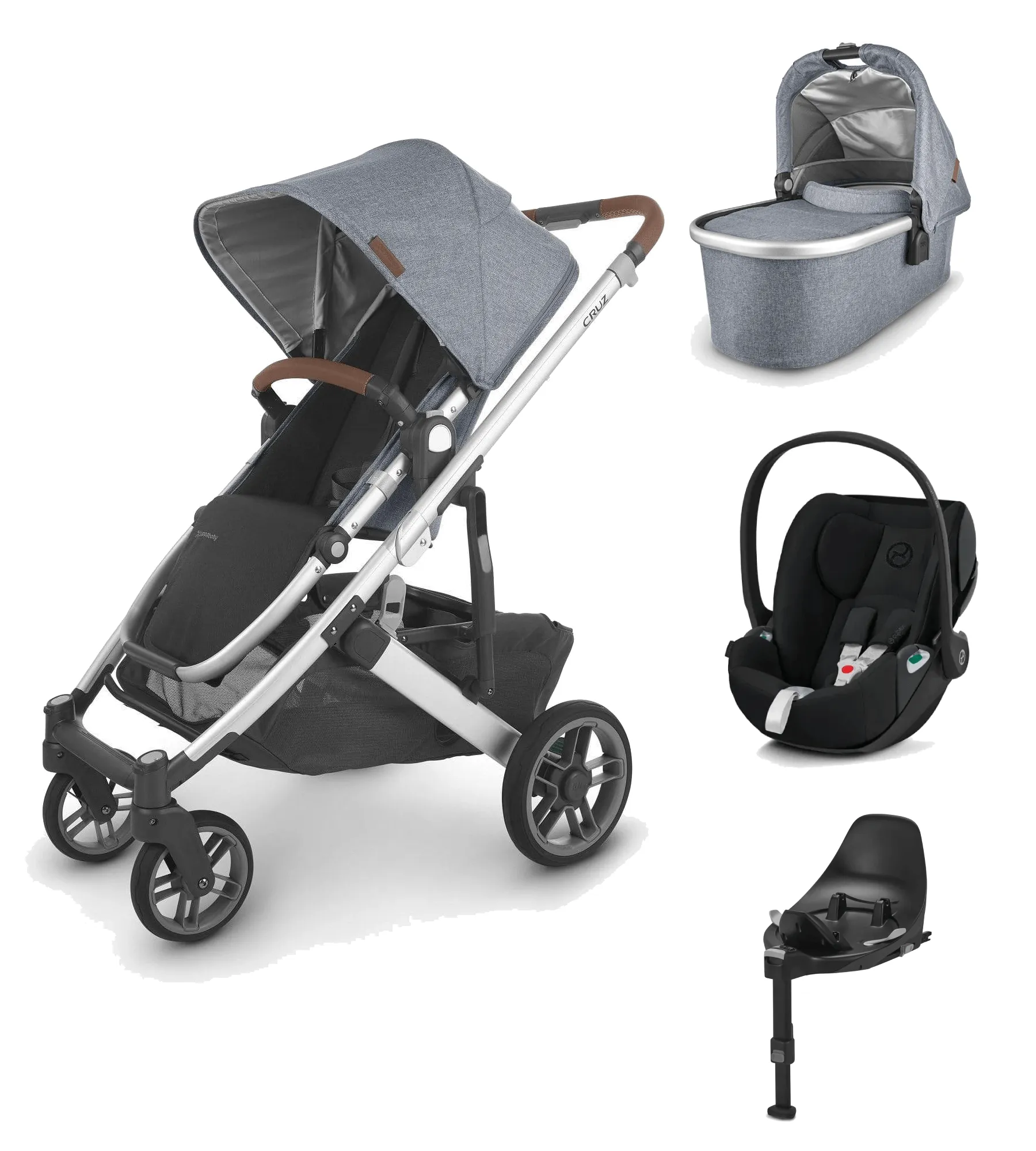 UPPAbaby Cruz V2 with Cloud T Car Seat and Base - Gregory