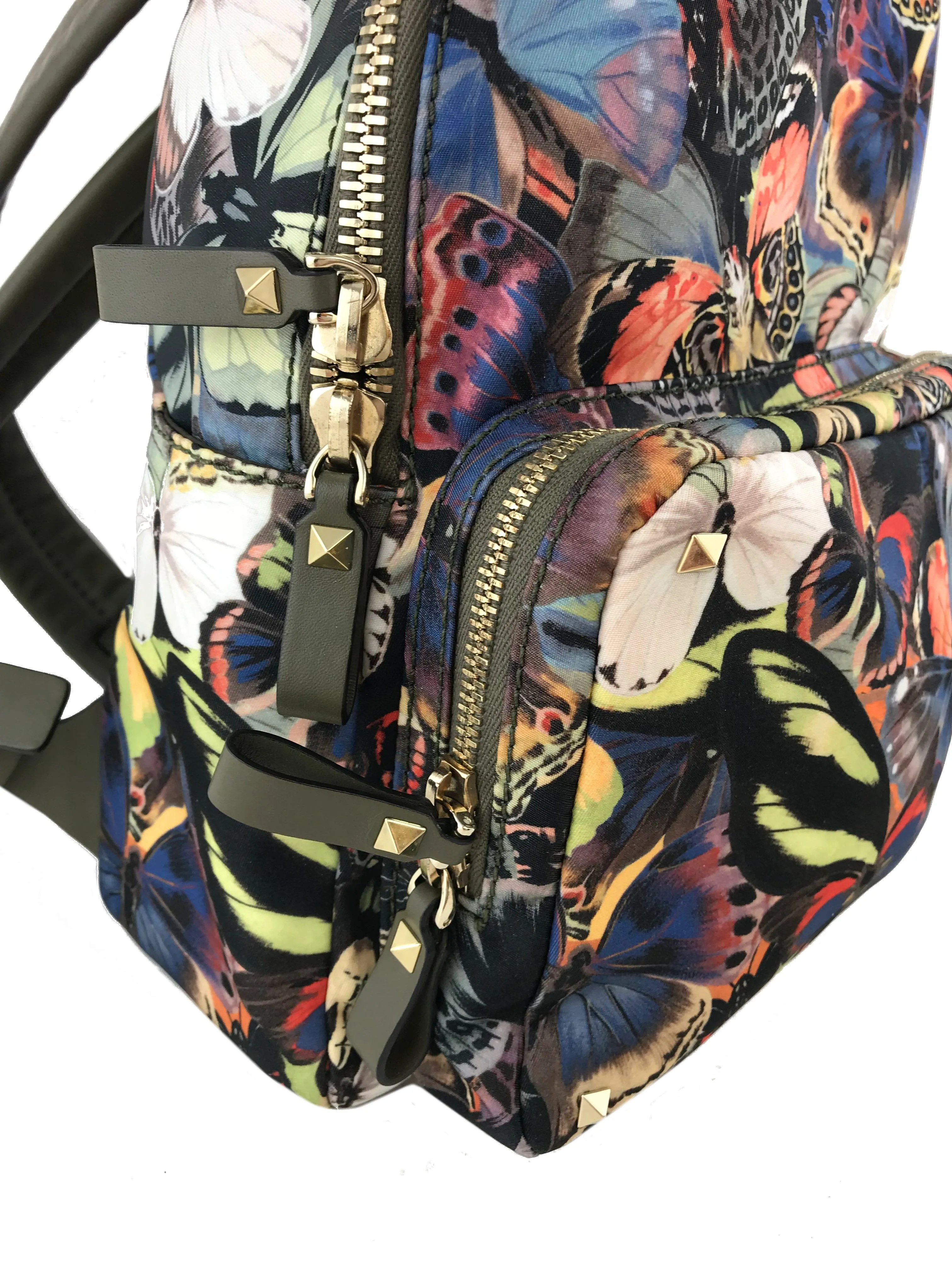 Valentino Nylon Camu Butterfly Printed Medium Backpack