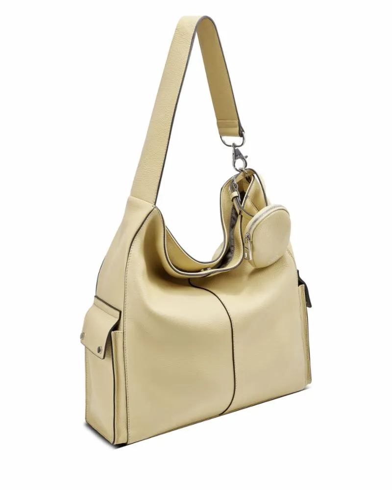 Vince Camuto Coen Shoulder Bag in Chamomile with Madison Napa Leather/Smooth Nylon