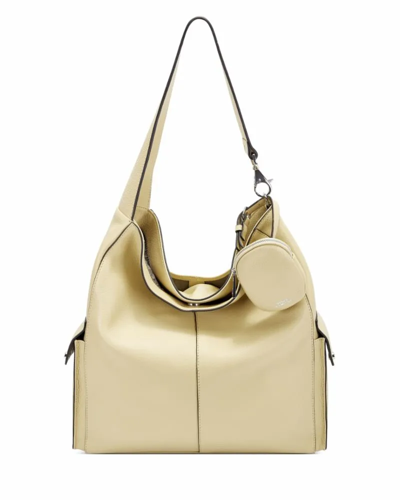 Vince Camuto Coen Shoulder Bag in Chamomile with Madison Napa Leather/Smooth Nylon