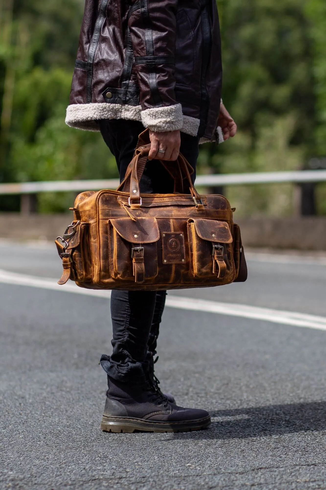 Wright Pilot Leather Laptop Bag