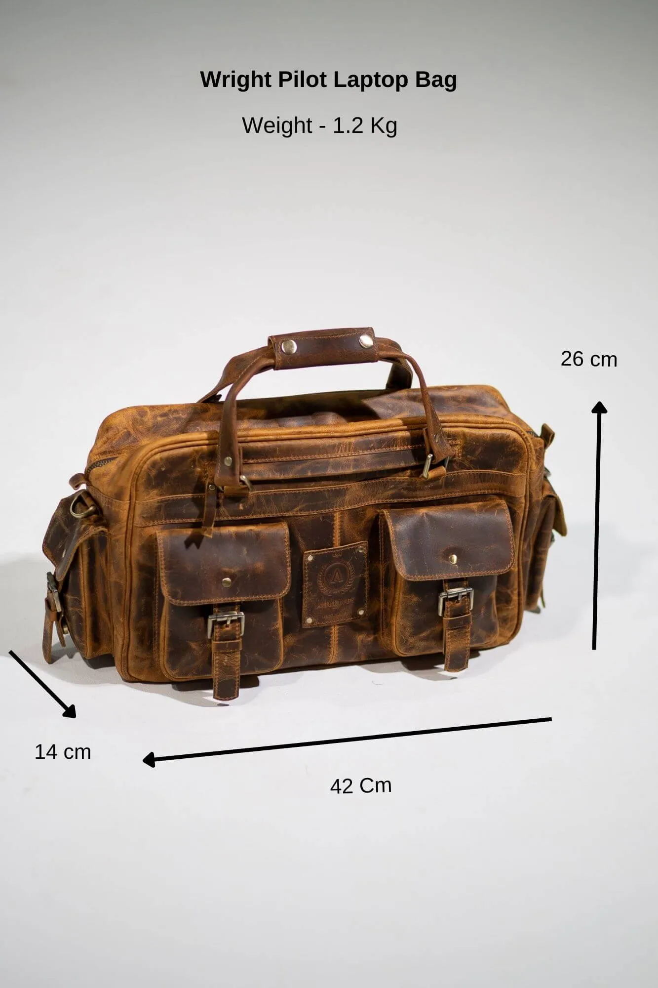 Wright Pilot Leather Laptop Bag