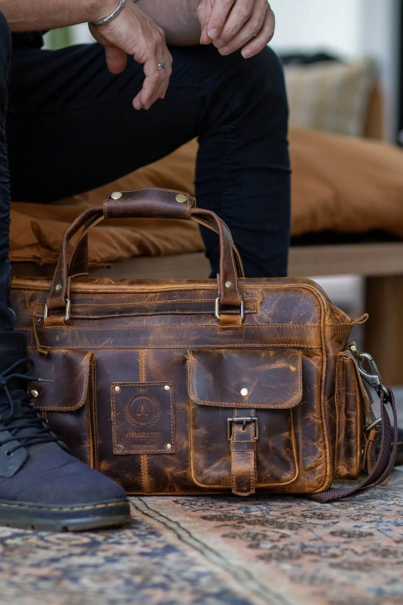 Wright Pilot Leather Laptop Bag