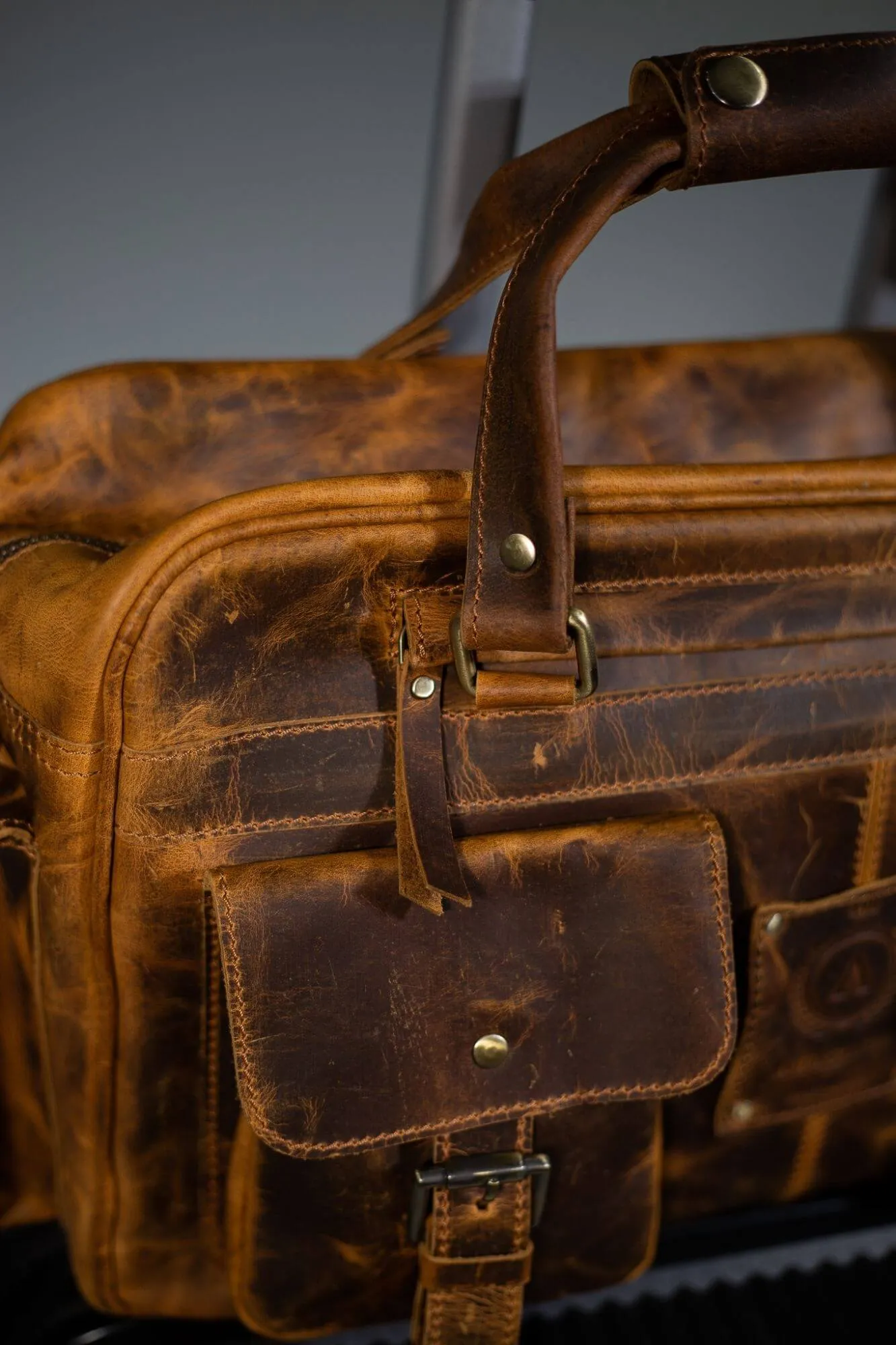 Wright Pilot Leather Laptop Bag